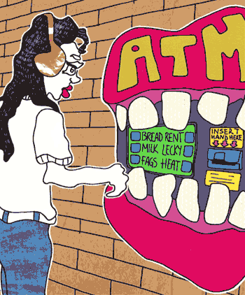 ATM eating your hand for bills