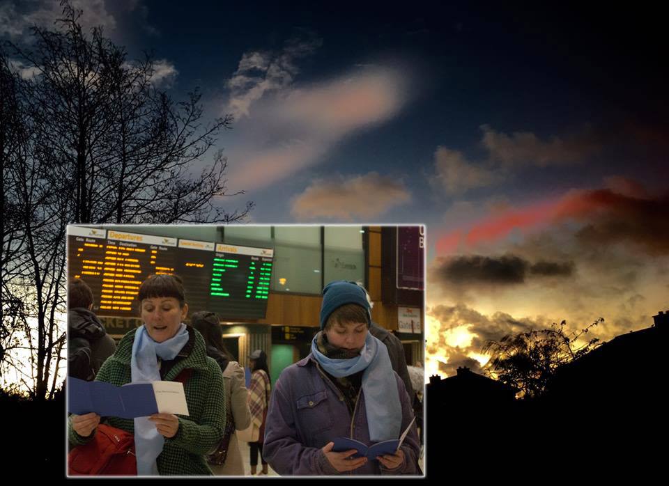 Main image: 2016 Imbolc Dawn in Cabra by Andrew Flood Insert Image: Previous performance of The Renunciation at Busarus by Caoimhe Doyle