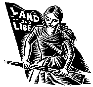 Women with gun and flag