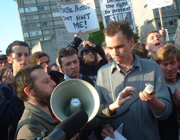 Speakers at the rally