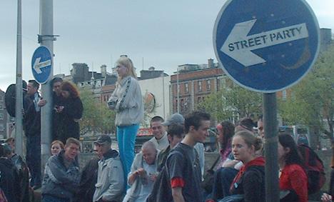 Street party sign
