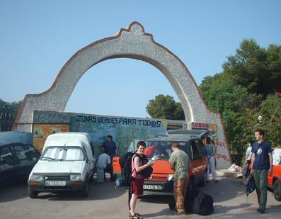 The gate of the military base