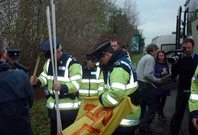 Cops steal poles