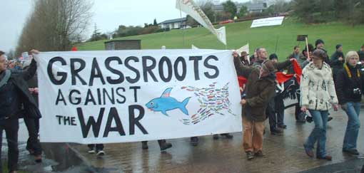 Grassroots anti war banner