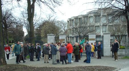 Protest outside US embassy